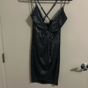 Miss avenue silver black dress size medium